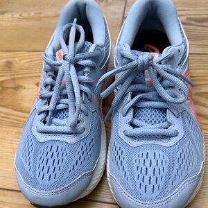 Asics Gel Contend 7 running shoe Women's Size 6.5 1012A911 Soft Blue Coral